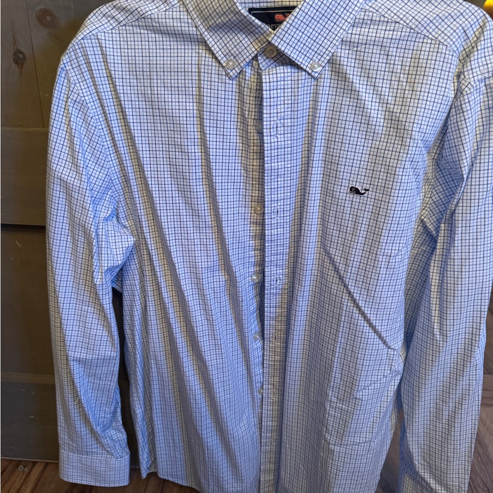 Vineyard Vines Blue Casual Button Down Shirt